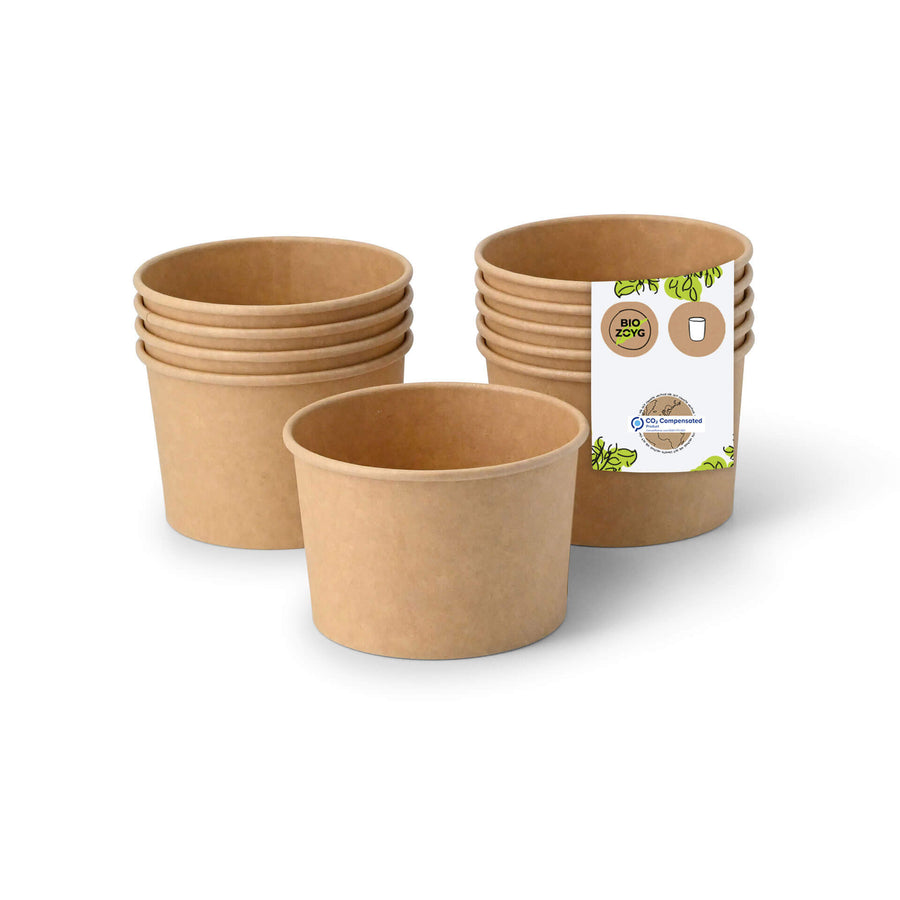 Eisbecher aus Pappe beschichtet - Dessert- & Snackbecher Einweg