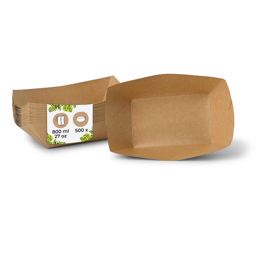 Snackschalen Kraftkarton – Fingerfood-Schiffchen kompostierbar
