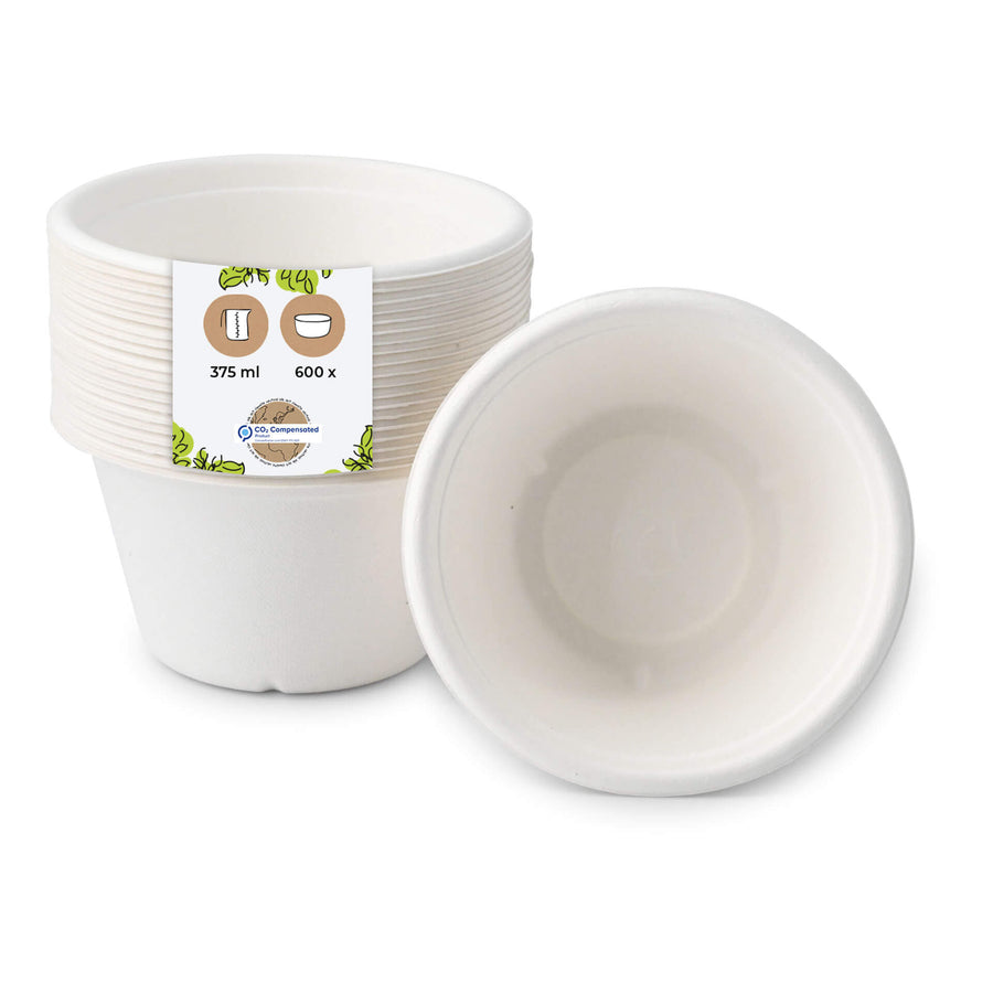 Suppenbecher Zuckerrohr – To-go-Becher kompostierbar für Suppen