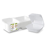 Burgerboxen 15x15x7 cm weiß – Snackbox mit Deckel (XPS)