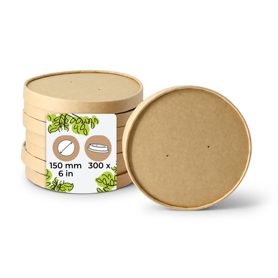Membrandeckel braun für Kartonschalen, dampfdurchlässig