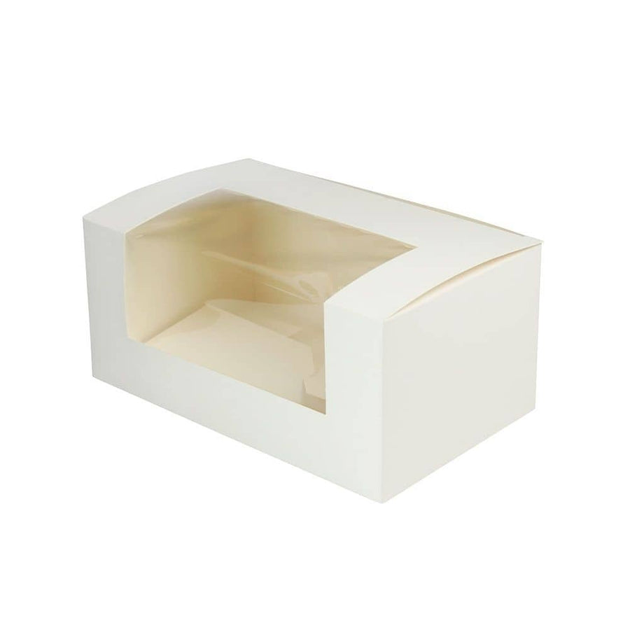 Cupcake-Box mit Sichtfenster, weiß – Gebäckschachtel aus Karton