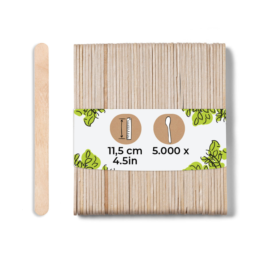 Eisstiele aus Holz 11,5 cm – Holzstäbchen für Eis, Cake Pops & DIY