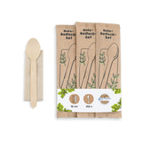 Holzbesteck-Set mit Serviette – nachhaltiges Einwegbesteck