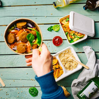 Kraftkarton-Schale rund, kompostierbar - To-Go Salat & Suppe