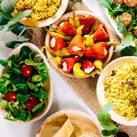 Palmblattteller rund - kompostierbares Bio-Einweggeschirr für Catering