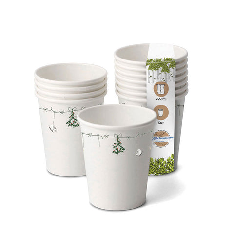 Winterbecher Pappe mit Wintermotiv - Heiß- & Kaltgetränke