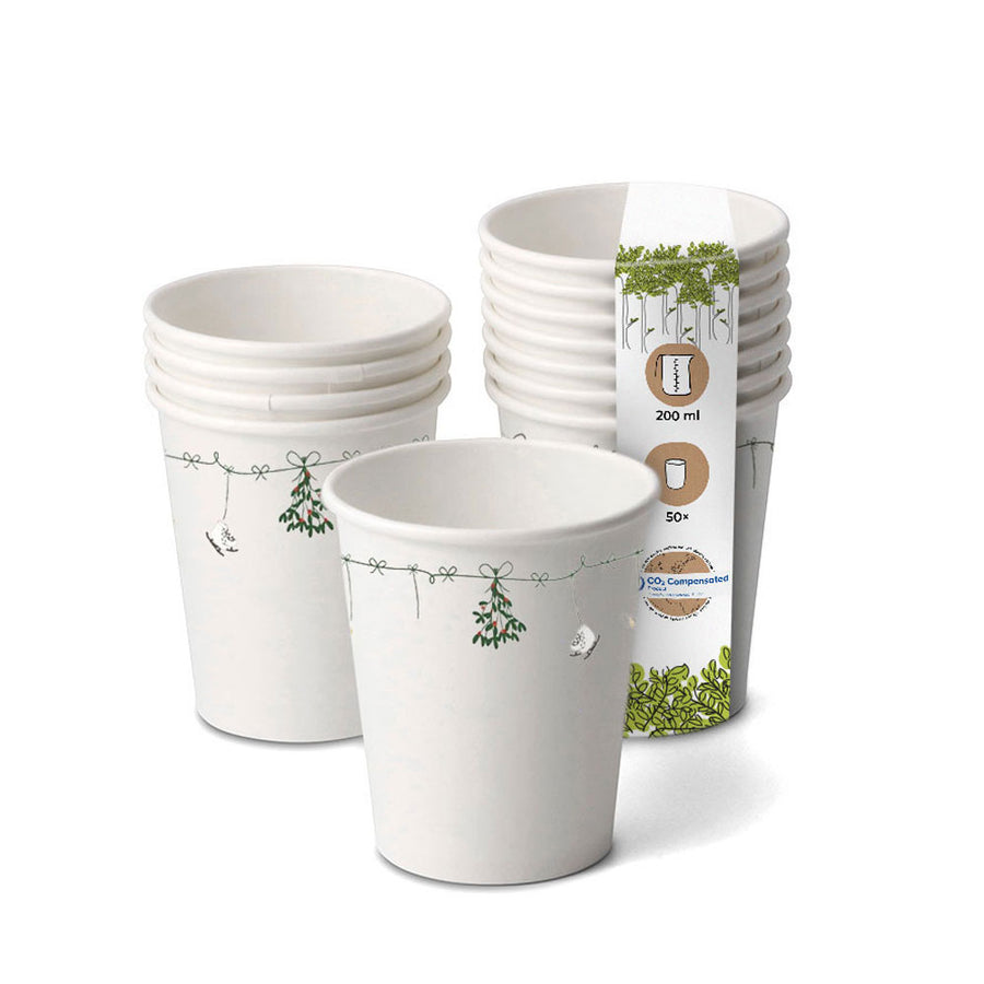 Winterbecher Pappe mit Wintermotiv - Heiß- & Kaltgetränke