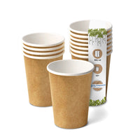 Pappbecher braun doppelwandig – kompostierbar, DIN 13432, Coffee to go