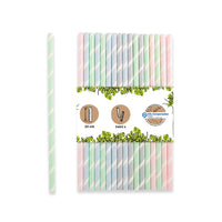 Papierstrohhalme Jumbo pastell, biologisch abbaubar