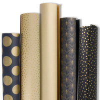 Geschenkpapier Set aus Recyclingpapier – Kraftpapier-Rollen