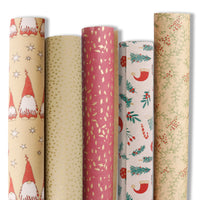 Geschenkpapier Set aus Recyclingpapier – Kraftpapier-Rollen