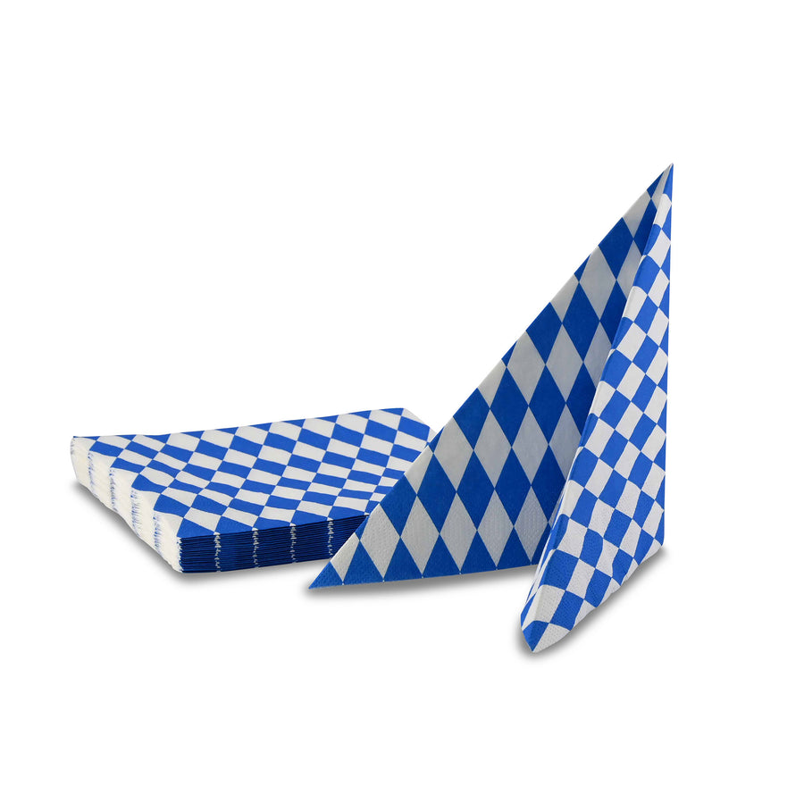 Servietten bayrisch blau-weiß 33x33 cm
