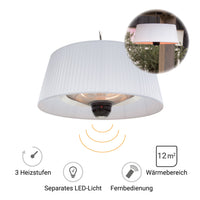 Hängeheizstrahler Infrarot 1500 W mit LED-Licht & Fernbedienung