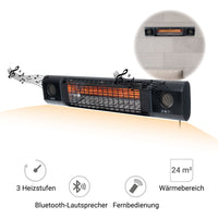 Wandheizstrahler Infrarot 2000 W mit Bluetooth-Lautsprechern