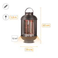 Tischheizstrahler Infrarot 1200 W – mobil, ohne Montage, Fernbedienung