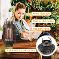 Tischheizstrahler Infrarot 1200 W – mobil, ohne Montage, Fernbedienung