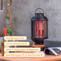 Tischheizstrahler Infrarot 1200 W – mobil, ohne Montage, Fernbedienung