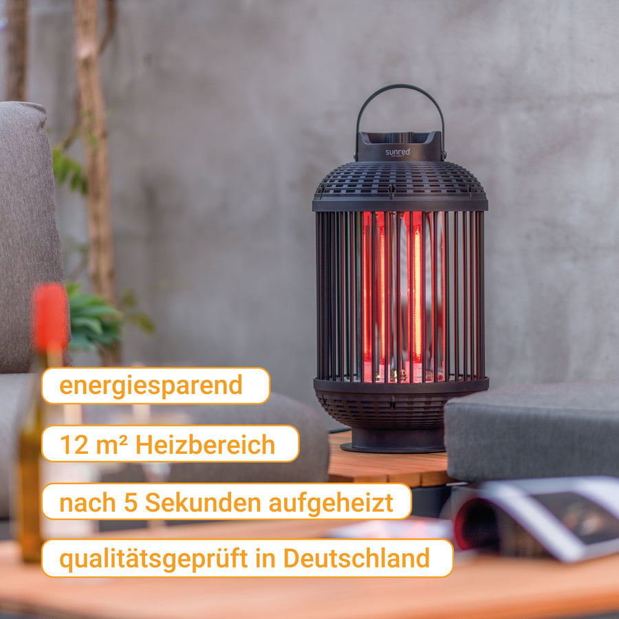 1200 W Wärme dort, wo die Gäste sitzen