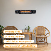 Wandheizstrahler Infrarot 2000 W mit Bluetooth-Lautsprechern