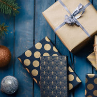 Geschenkpapier Set aus Recyclingpapier – Kraftpapier-Rollen