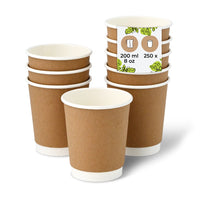 Coffee-to-go-Becher aus Pappe, doppelwandig – Einweg für Heißgetränke