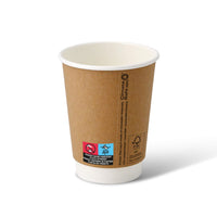 Coffee-to-go-Becher aus Pappe, doppelwandig – Einweg für Heißgetränke