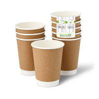 Coffee-to-go-Becher aus Pappe, doppelwandig – Einweg für Heißgetränke
