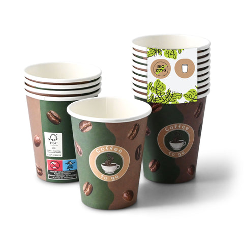 Pappbecher bedruckt PE-beschichtet, Kaffeebecher to go