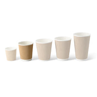 Coffee-to-go-Becher Einweg – Riffelbecher aus Pappe, doppelwandig