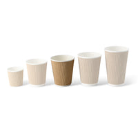 Coffee-to-go-Becher Einweg – Riffelbecher aus Pappe, doppelwandig