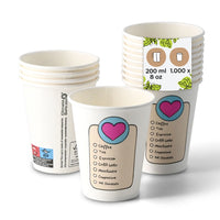Pappbecher bedruckt PE-beschichtet, Kaffeebecher to go
