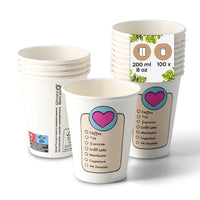 Pappbecher bedruckt PE-beschichtet, Kaffeebecher to go