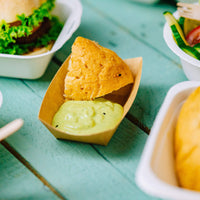 Snackschale Pappe braun – Pommesschale mit PE-Beschichtung, Schiffchen