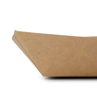 Snackschale Pappe braun – Pommesschale mit PE-Beschichtung, Schiffchen