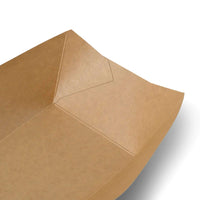 Snackschale Pappe braun – Pommesschale mit PE-Beschichtung, Schiffchen