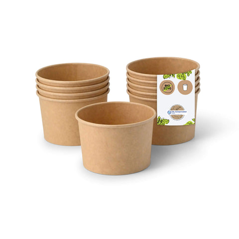 Eisbecher aus Pappe beschichtet - Dessert- & Snackbecher Einweg