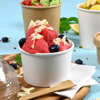 Eisbecher aus Pappe beschichtet - Dessert- & Snackbecher Einweg