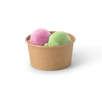 Eisbecher aus Pappe beschichtet - Dessert- & Snackbecher Einweg