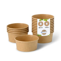 Eisbecher aus Pappe beschichtet - Dessert- & Snackbecher Einweg