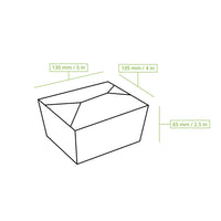 Take Away Box aus Karton - PE-beschichtete Snackbox, braun