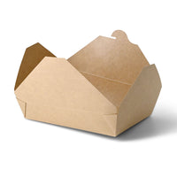 Take Away Box aus Karton - PE-beschichtete Snackbox, braun