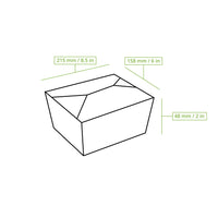 Take Away Box aus Karton - PE-beschichtete Snackbox, braun