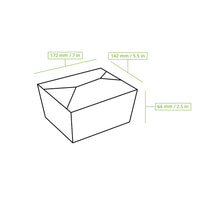 Take Away Box aus Karton - PE-beschichtete Snackbox, braun