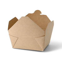 Take Away Box aus Karton - PE-beschichtete Snackbox, braun