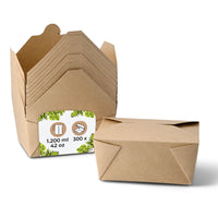 Take Away Box aus Karton - PE-beschichtete Snackbox, braun
