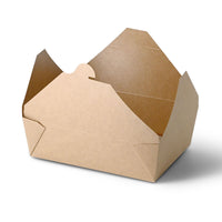 Take Away Box aus Karton - PE-beschichtete Snackbox, braun