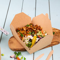 Take Away Box aus Karton - PE-beschichtete Snackbox, braun