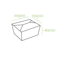 Take Away Box aus Karton - PE-beschichtete Snackbox, braun