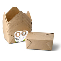 Take Away Box aus Karton - PE-beschichtete Snackbox, braun